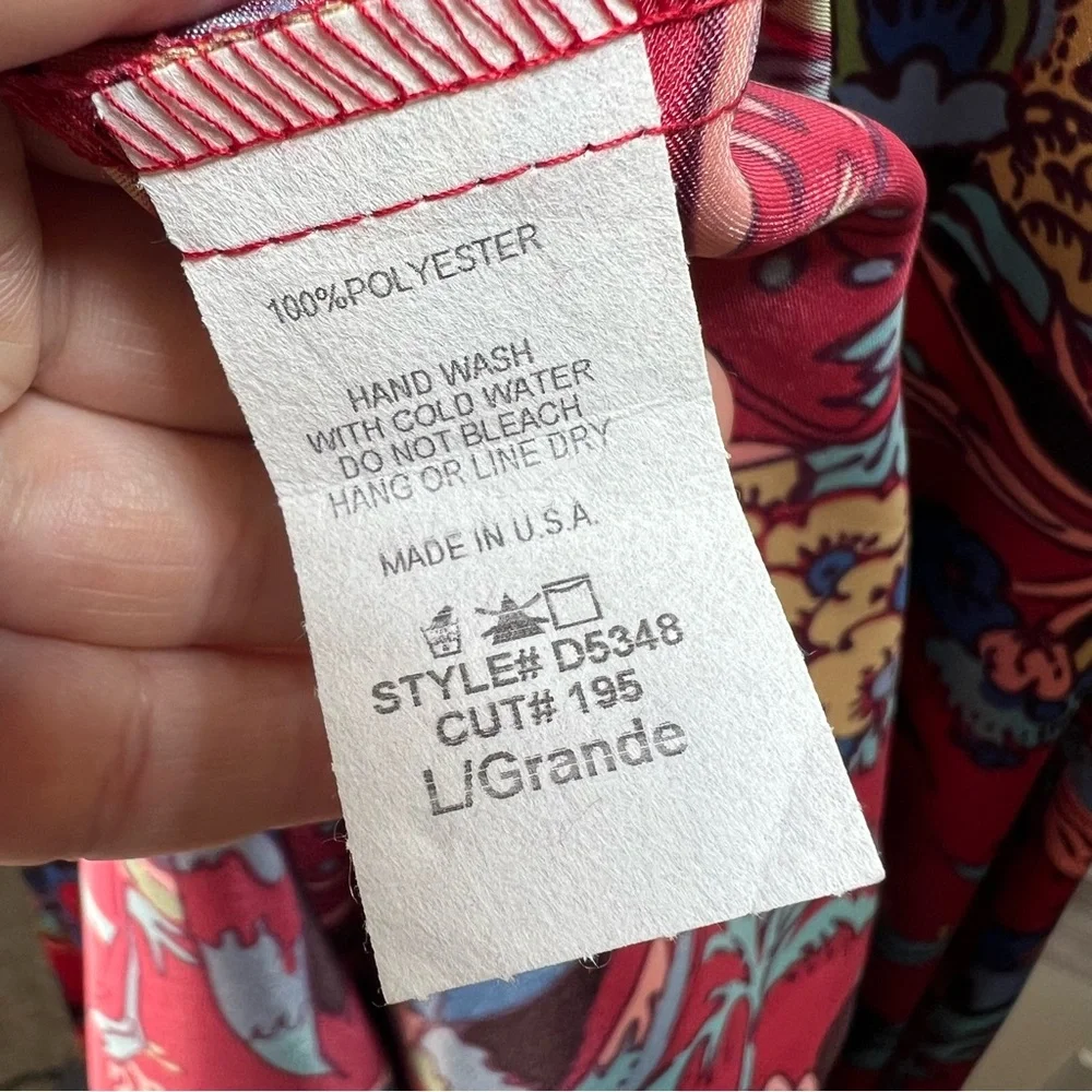 Vintage Forever 21 Blue Red Floral Strapless Maxi Satin Dress Size L Y2K Boho